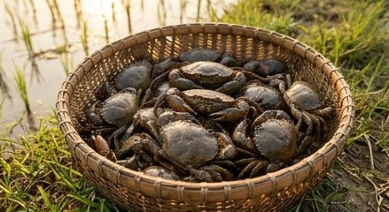 Nằm Mơ Thấy Bắt Cua: Giải Mã Điềm Báo Tốt Xấu & Số May Mắn 2 Chiếc giỏ tre chứa đầy cua đồng tươi sống vừa được bắt từ dưới ruộng lúa mang lại tín hiệu về sự ổn định và tích lũy tài sản
