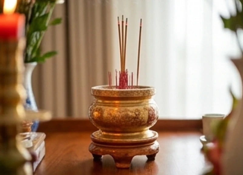 Văn khấn thần linh tại nhà: Trình tự cúng chuẩn và bài khấn 2 Bát hương thần linh đặt ở vị trí trung tâm và cao nhất trên bàn thờ gia tiên