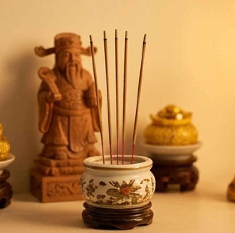 Văn khấn rút tỉa chân nhang: Trọn bộ bài cúng và hướng dẫn an vị 1 Bát hương trên bàn thờ Thần Tài Thổ Địa được giữ lại đúng 5 nén nhang sau khi hoàn tất việc rút tỉa