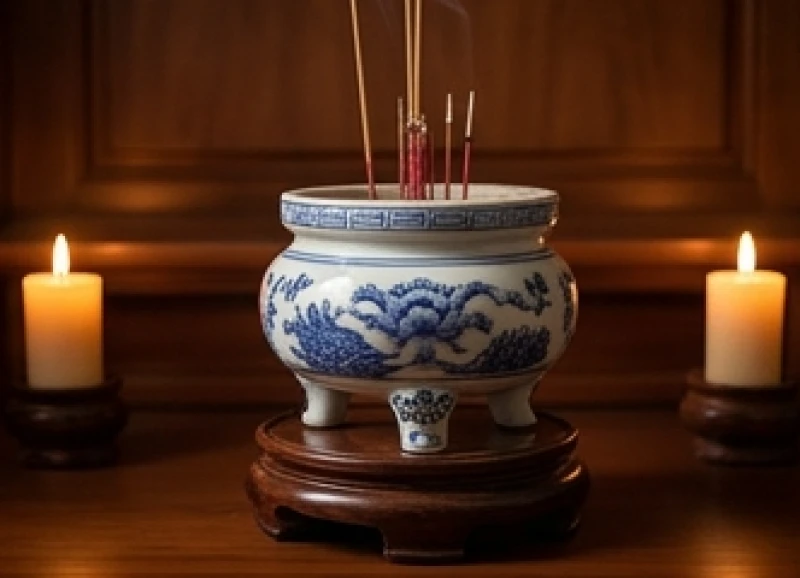 Văn khấn Thổ Công ngày rằm: Bài cúng chuẩn và quy trình hạ lễ 3 Bát hương Thổ Công được đặt trang trọng ở vị trí cao nhất và chính giữa trên bàn thờ gia đình