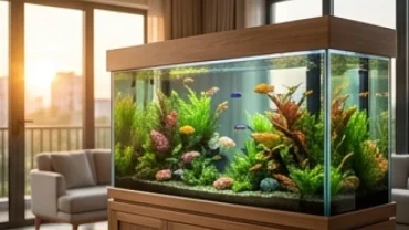 Bể cá phong thủy tuổi Thìn thiết kế sang trọng đặt trong phòng khách giúp gia chủ chiêu tài lộc