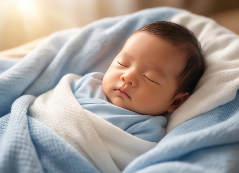 Bé trai sơ sinh kháu khỉnh tượng trưng cho nguồn năng lượng mạnh mẽ và sự thăng tiến vượt bậc trong công việc