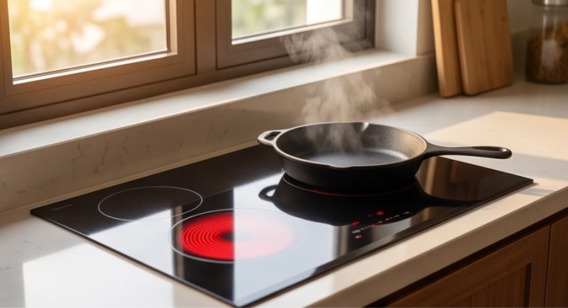 Hướng bếp hợp tuổi Thân: Sơ đồ tọa hung và cách trấn trạch 2 Bếp nấu đang hoạt động rực lửa tại vị trí tọa hung nhằm thiêu rụi sát khí và năng lượng xấu trong nhà