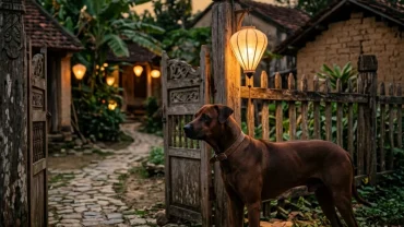 Hình ảnh chú chó sủa lớn vào ban đêm giúp giải mã hiện tượng bị chó sủa là điềm gì theo phong thủy dân gian