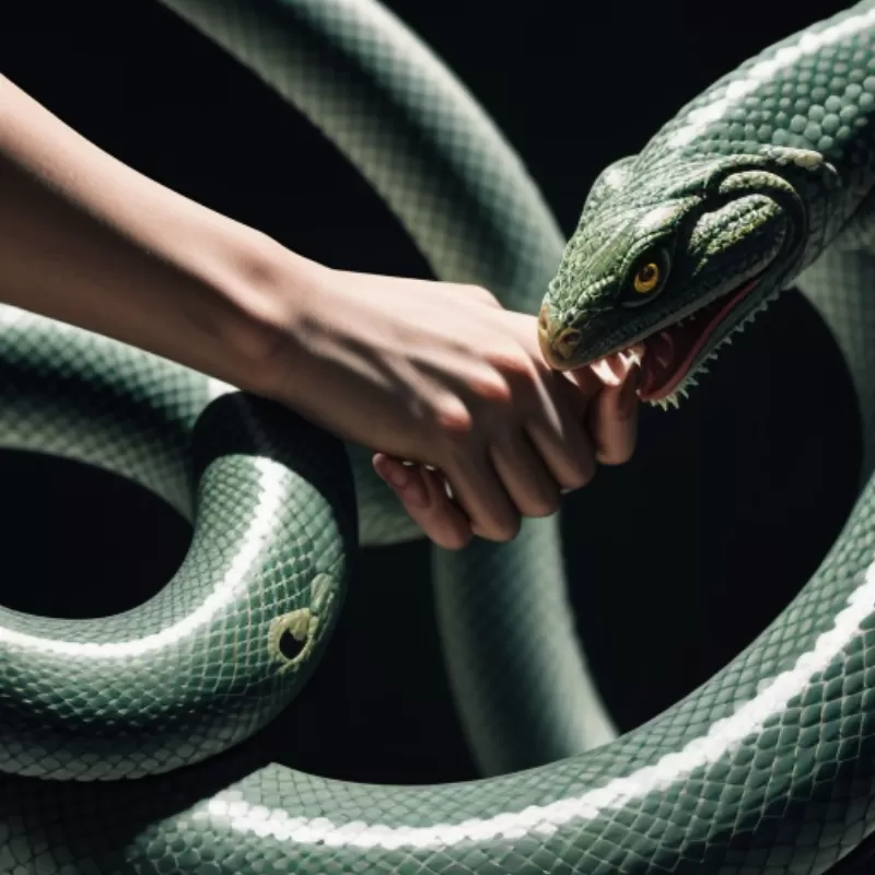 Bị rắn cắn vào tay