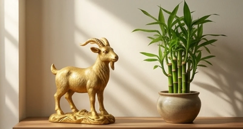 Tượng phong thủy con dê vàng tượng trưng cho tuổi Mùi mang ý nghĩa bình an trong năm mới