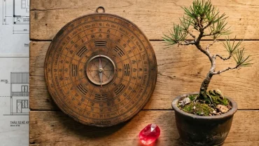 Sơ đồ la bàn phong thủy phương đông và không gian nội thất hợp mệnh cho tuổi bính thân