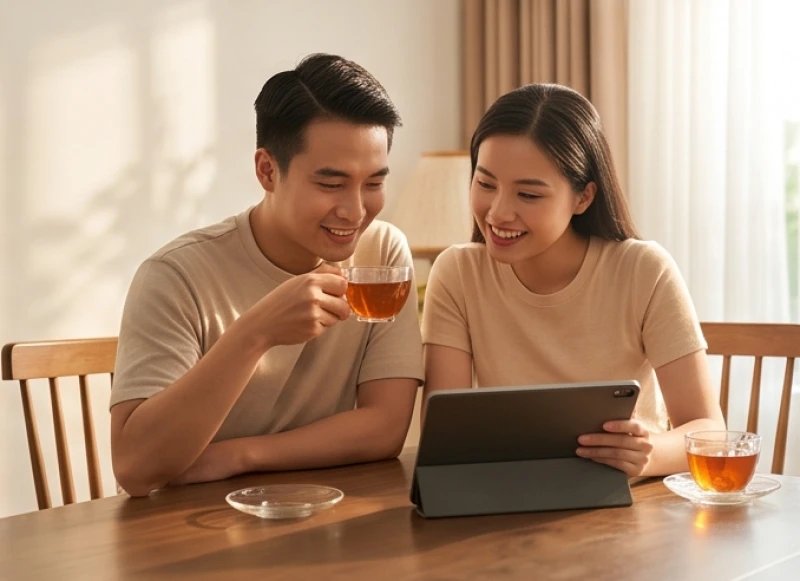 Tuổi Tý hợp sinh con tuổi gì: bộ quy tắc ngũ hành và hóa giải 6 Đôi vợ chồng trẻ đang thảo luận kế hoạch tài chính và thời điểm đón con trong tương lai gần
