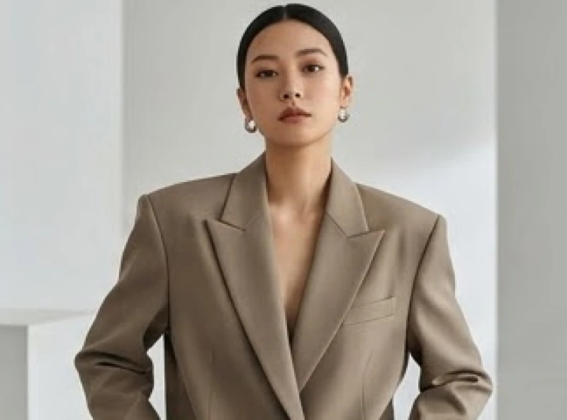 Áo khoác blazer có đệm vai giúp cân bằng tỷ lệ cơ thể cho những người sở hữu tướng vai xuôi