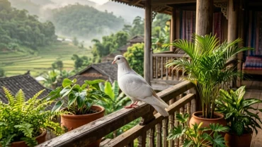 Hiện tượng chim bồ câu đậu trên cửa sổ giúp gia chủ giải đáp bồ câu bay vào nhà có điềm gì