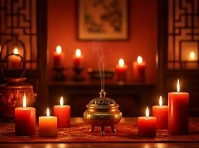 Căn phòng mùa đông được thắp sáng bằng nến ấm áp giúp bổ khuyết hỏa khí cho bản mệnh