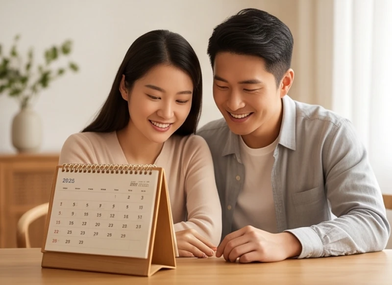 Tuổi Thìn hợp sinh con tuổi gì: Phân tích chéo mệnh vợ chồng 8 Đôi vợ chồng trẻ cùng nhau xem lịch bàn để lên kế hoạch đón em bé vào năm vượng khí
