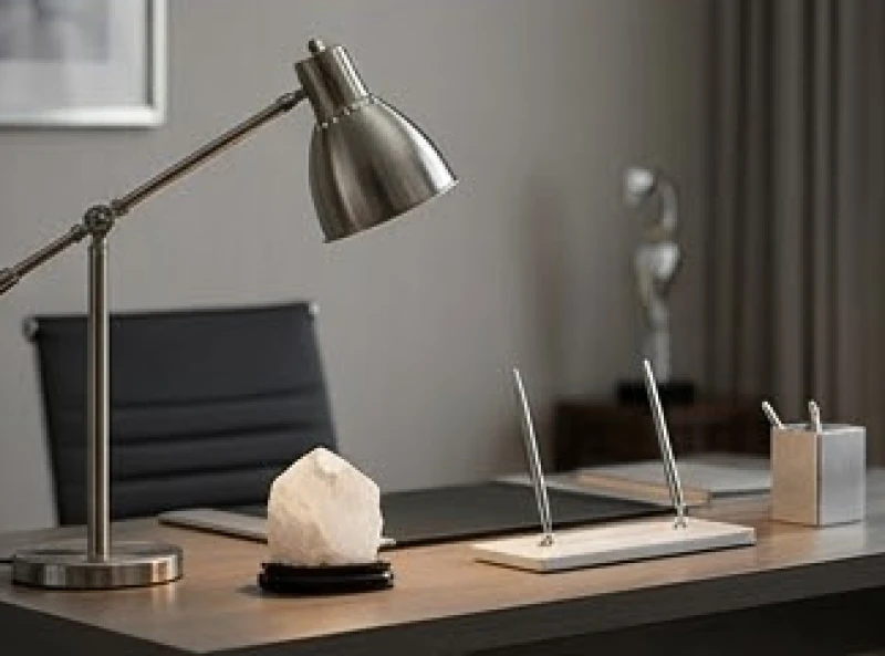 Góc làm việc gọn gàng được sắp xếp theo đúng hướng Tây Bắc để kích hoạt sinh khí tài lộc