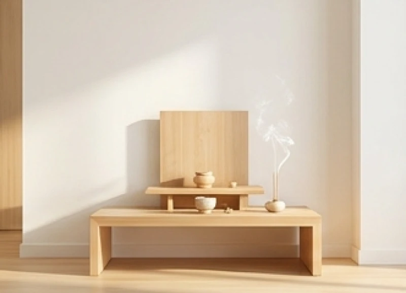 Bàn thờ gia tiên đặt trang trọng tại góc nhà đón năng lượng cát lành theo đúng nguyên tắc phong thủy