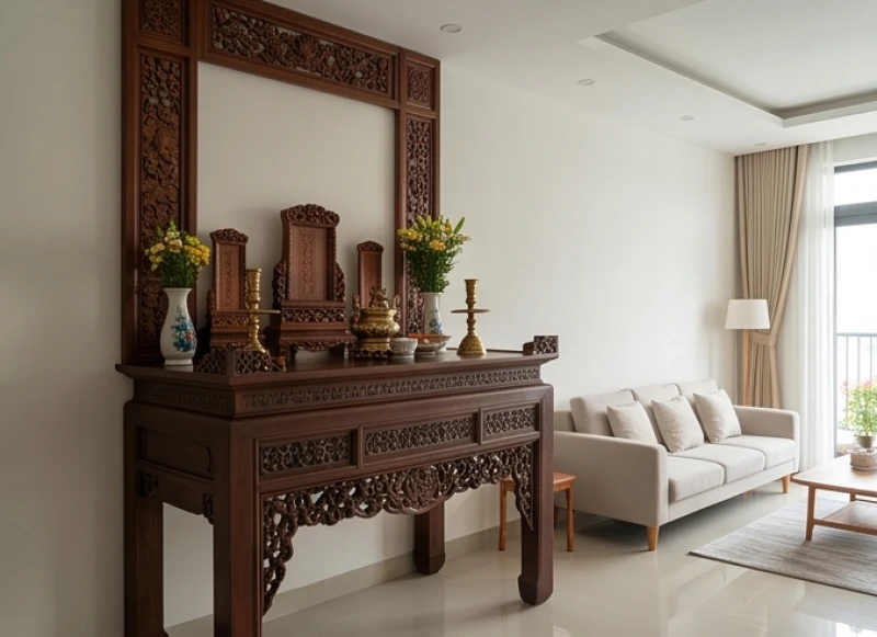 Hướng bàn thờ hợp tuổi Sửu: Phân biệt nam nữ & cung Lỗ Ban 3 Lắp đặt bàn thờ trang nghiêm tại phương vị tốt nhằm hóa giải và tránh xa các hướng gió mang hung khí