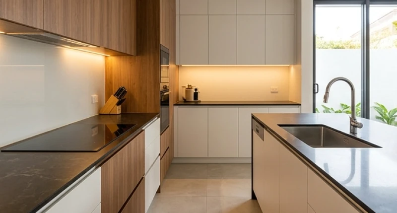 Số nhà hợp tuổi Tỵ: Công thức cộng dồn và bảng tra nam nữ 14 Không gian bếp hiện đại bố trí khoảng cách hợp lý giữa khu vực bếp nấu và bồn rửa nước