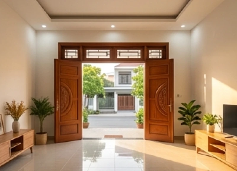 Tuổi Sửu hợp hướng nào: Bảng tra cứu và cách hóa giải phạm kỵ 4 Không gian phòng khách có cửa chính mở về phía Đông đón ánh sáng mặt trời rực rỡ buổi sáng