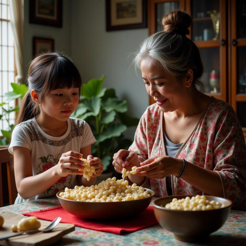 Mơ thấy bóc vỏ hạt sen cho người khác