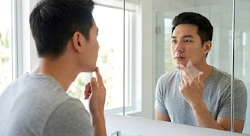 Nốt ruồi dưới cằm nam: Giải mã tướng số và bảng giá tẩy y khoa 8 Nam giới nhẹ nhàng bôi kem tái tạo lên vùng da cằm sau khi thực hiện thủ thuật tẩy nốt ruồi
