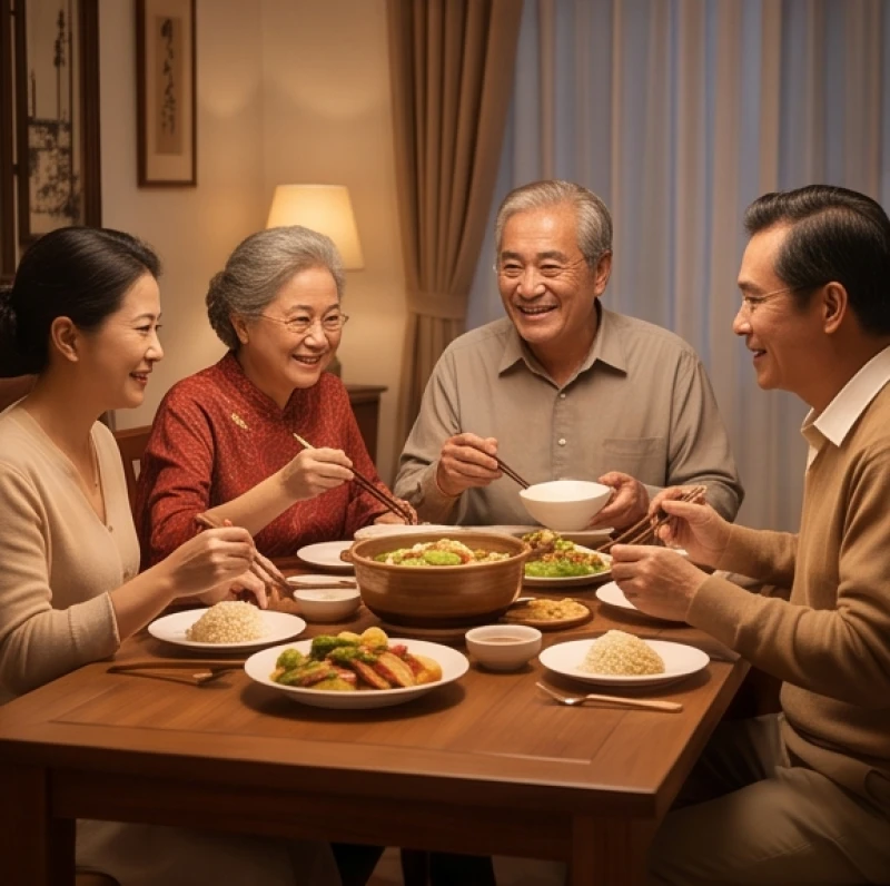 Tử vi tuổi Quý Hợi 1983 năm 2027: Sao hạn, bài khấn và dòng tiền 4 Gia đình nhiều thế hệ cùng nhau dùng bữa tối đầm ấm và vui vẻ bên bàn ăn