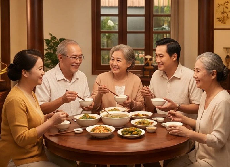 Tình duyên tuổi Dậu năm 2026: Lá số nam nữ và các tuổi hợp 6 Các thế hệ trong gia đình quây quần vui vẻ bên mâm cơm ấm cúng xua tan khoảng cách