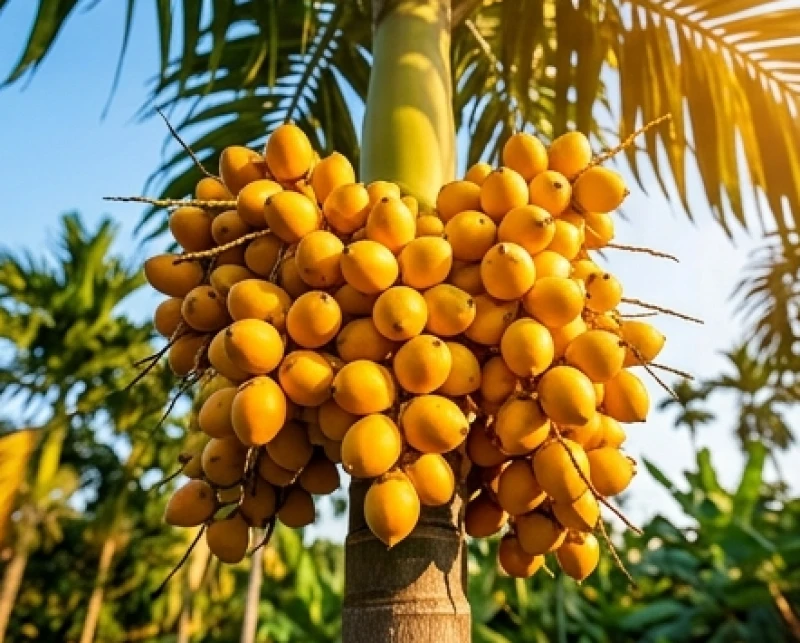 Mơ thấy buồng cau: Giải mã điềm báo gia đạo và con số may mắn 3 Buồng cau chín vàng rực rỡ trĩu quả báo hiệu thời điểm gặt hái thành công và đón nhận hỷ sự