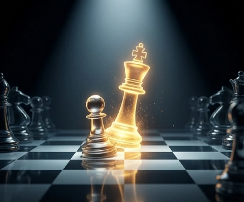 Mơ thấy tổng thống Mỹ: Điềm báo, góc nhìn Superego và con số 3 Quân cờ vua phát sáng đang thực hiện nước đi quyết định để bứt phá kinh doanh trên bàn cờ trong suốt