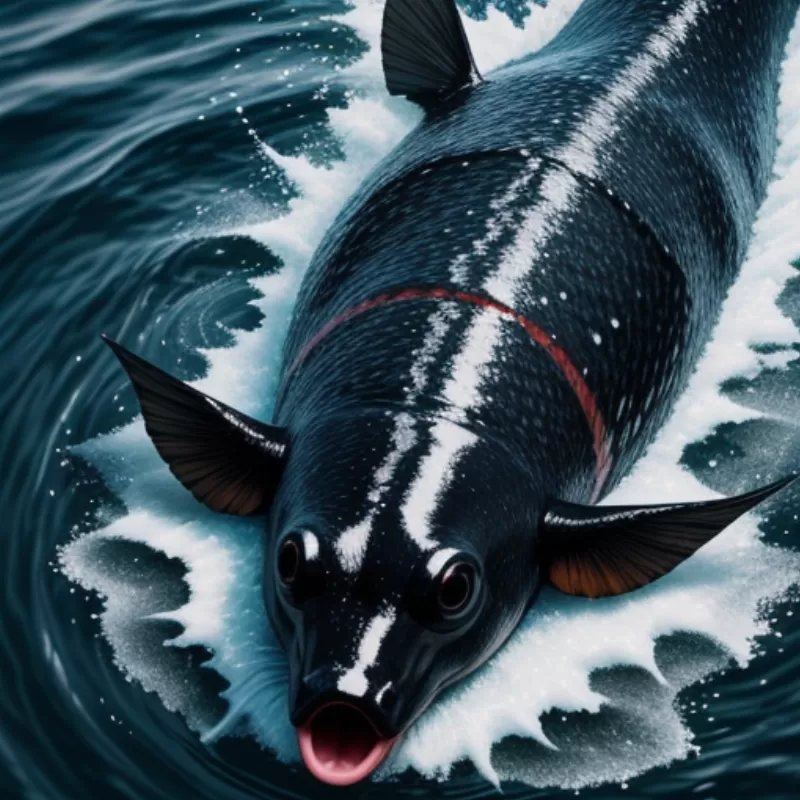 Cá chép đen bơi ngược dòng nước chảy xiết