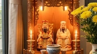 Sắp xếp và cách bài trí bàn thờ thần tài cho tuổi dần chuẩn phong thủy giúp thu hút tài lộc