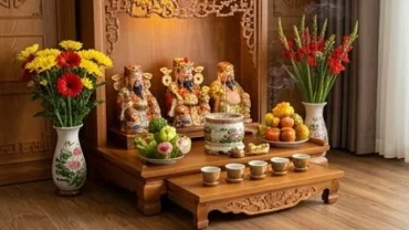 Cách bài trí bàn thờ thần tài cho tuổi dậu với đầy đủ vật phẩm chuẩn phong thủy giúp thu hút tài lộc
