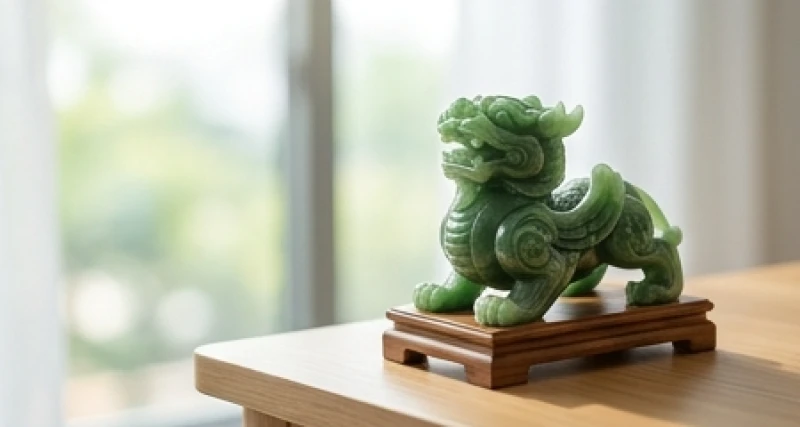 Cách thu hút tài lộc cho người tuổi Mùi: cẩm nang ngũ hành 5 Tượng Tỳ Hưu phong thủy tạc từ đá ngọc bích đặt góc chéo bàn làm việc hướng thẳng ra cửa sổ