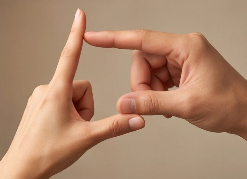 Phương pháp áp sát ngón tay cái vào ngón trỏ để xác định chính xác tỷ lệ vạch ranh giới lóng tay