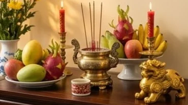 Mâm lễ cúng sao và vật phẩm phong thủy chuẩn cách hóa giải vận hạn cho tuổi Sửu