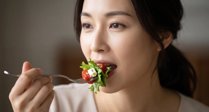 Chuyển động nhai đều đặn hai bên hàm để tránh làm phình to một bên cơ nhai
