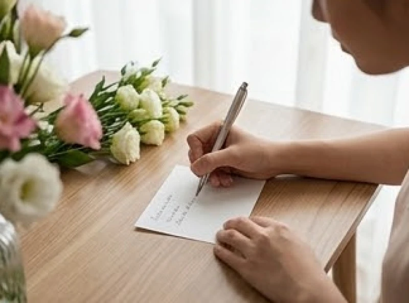 Cách ghi địa chỉ trong văn khấn: Quy tắc điền chuẩn nghi thức 8 Người phụ nữ cẩn thận ghi chép lại địa chỉ chi tiết ra một tờ giấy nhỏ để chuẩn bị cho buổi lễ cúng