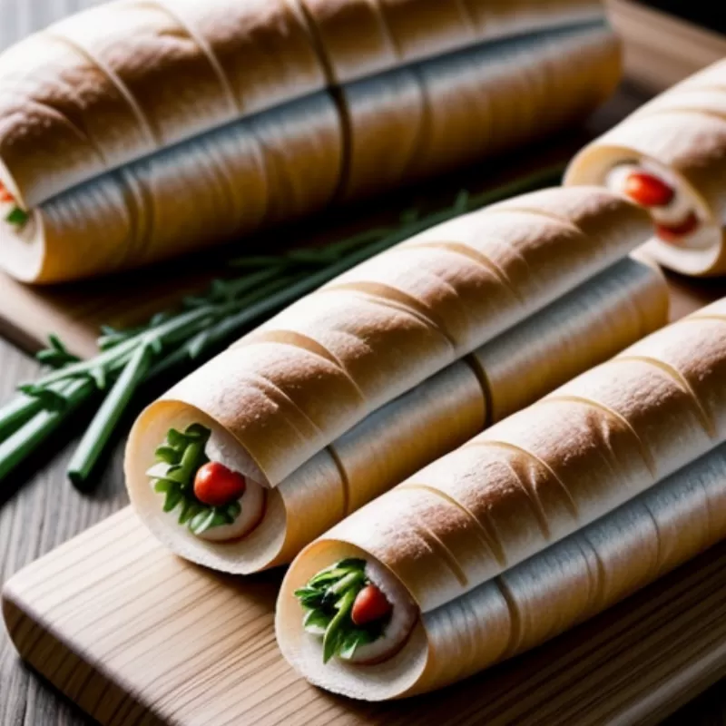 Bánh mì que cuộn thành phẩm