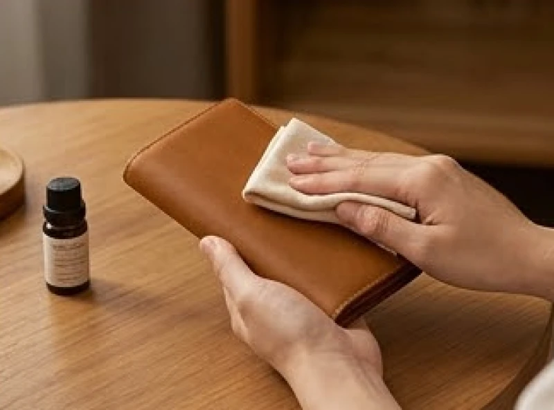 Dùng một chiếc khăn vải mềm sạch cẩn thận lau chùi từng ngăn nhỏ bên trong để thanh tẩy chiếc ví