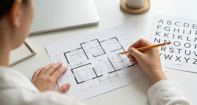 Gia chủ cẩn thận nhẩm tính và quy đổi chữ cái trên biển số nhà thành giá trị phong thủy để xác định ngũ hành