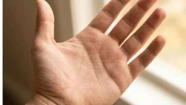 Bàn tay mở rộng dưới ánh sáng tự nhiên minh họa cách xác định các đường chỉ tay cơ bản