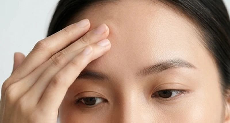 Cung phụ mẫu trên khuôn mặt: Vị trí chuẩn và mẹo hóa giải 2 Phương pháp dóng trục thẳng đứng từ xương lông mày lên trán để tìm đúng tọa độ cung phụ mẫu trên khuôn mặt