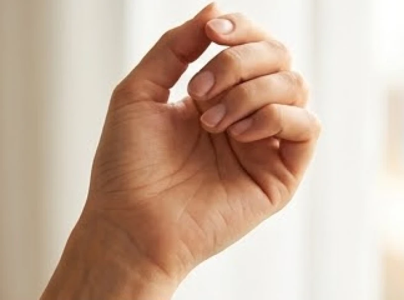Phụ nữ đang khép hờ bàn tay để quan sát vị trí và hình dáng của các đường chỉ tay ở mép ngoài