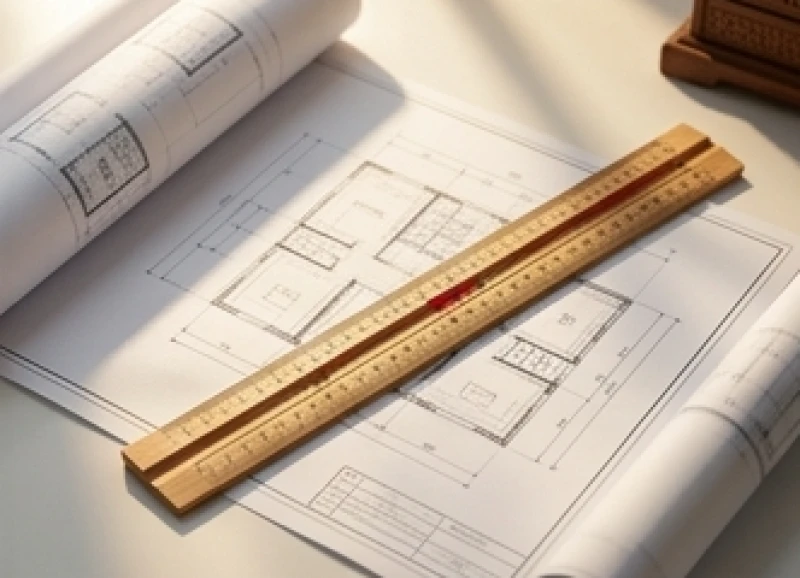 Tháng tốt xấu của tuổi Dần năm 2026: Lịch cát hung từng hoa giáp 3 Bản vẽ thiết kế nhà cửa và thước lỗ ban chuẩn bị cho việc xây sửa tổ ấm