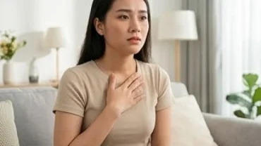 Người phụ nữ lo lắng suy nghĩ khi gặp cảm giác lạ trên cơ thể là điềm gì hay dấu hiệu bệnh lý