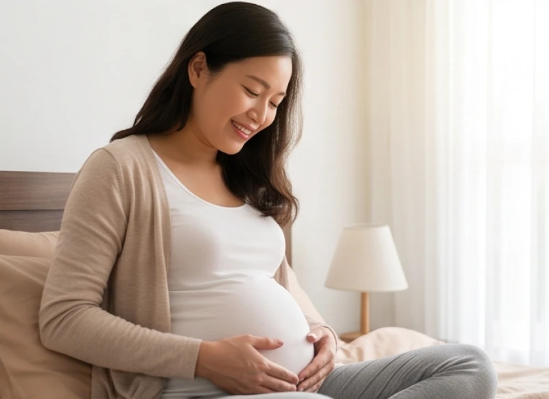 Mơ thấy sinh con khi đang mang thai: Giải mã theo tam cá nguyệt 6 Mẹ bầu mỉm cười hạnh phúc khi cảm nhận những cử động thai máy đầu tiên của em bé