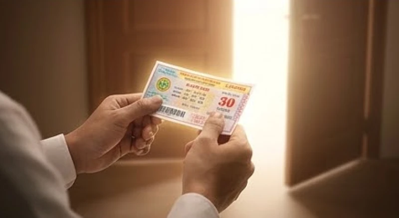 Mơ thấy trúng đề: Giải mã điềm báo tâm linh và bộ số tài lộc 6 Đôi bàn tay cẩn thận cầm một tấm vé số bước qua cánh cửa ngập tràn ánh sáng