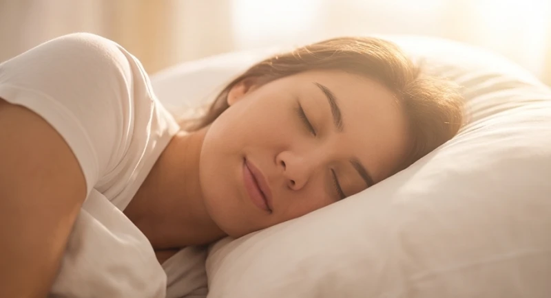 Mơ thấy ôm phụ nữ: Điềm báo tâm lý và con số theo bối cảnh 7 Gương mặt thanh thản của một người đang nằm ngủ bình yên trên chiếc gối trắng tinh