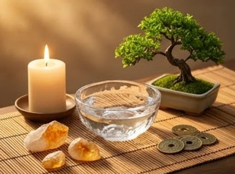 Mậu Dần 1998 mệnh gì: Luận nạp âm, cung mệnh và cách bổ khuyết 4 Mô hình ngũ hành thu nhỏ với đá quý, cây cối và ngọn nến giúp cân bằng năng lượng bát tự