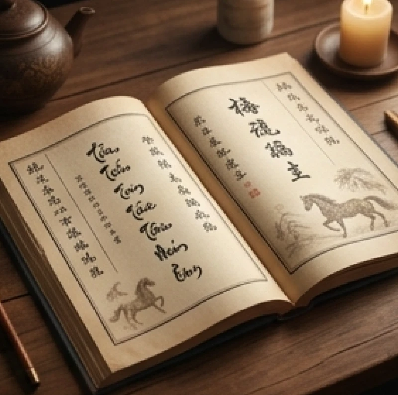 Sổ cổ ghi chép can chi và ngũ hành tương sinh tương khắc cho các thế hệ người tuổi Ngọ