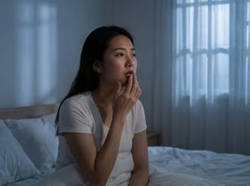 Người phụ nữ thức giấc giữa đêm vì vô tình cắn chặt răng vào môi