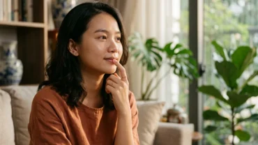 Hình ảnh người phụ nữ Việt Nam băn khoăn tìm hiểu cắn vào môi là điềm gì dưới góc độ tâm linh và y học